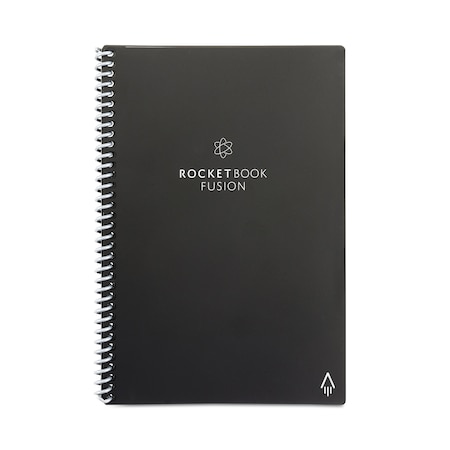 Rocketbook Fusion Smart Notebook, Seven Assorted Page Formats, Black Cover, 8.8 x 6, 21 Sheets EVRF-E-RC-A-FR